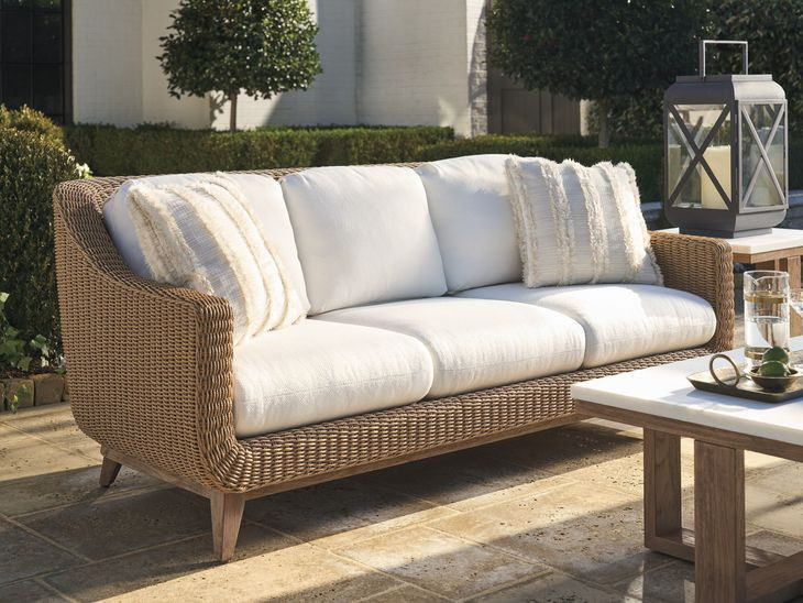 Isle of Palms White 83" Outdoor Sofa