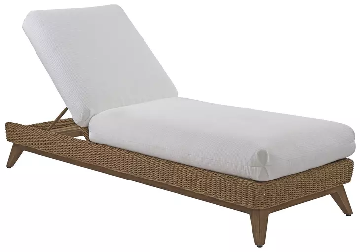 Isle of Palms White Outdoor 82" Chaise Lounge