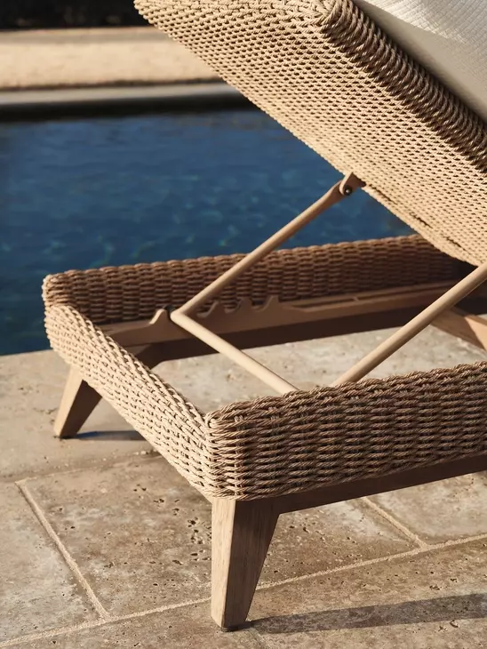 Isle of Palms White Outdoor 82" Chaise Lounge