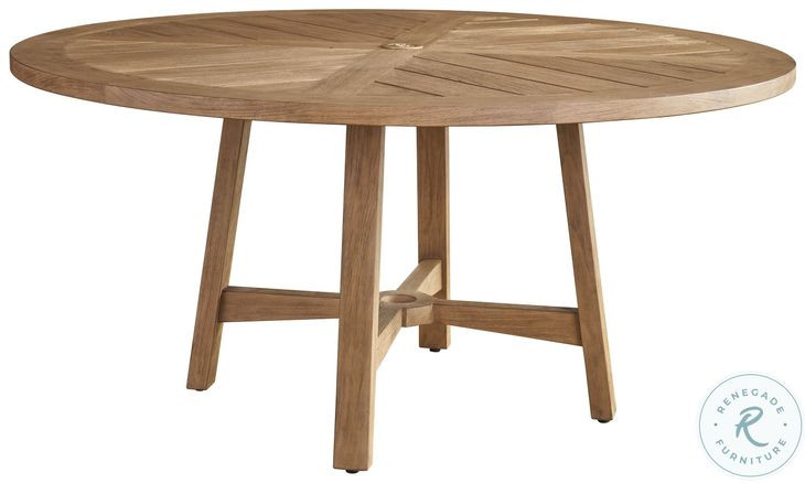 Isle of Palms Mocha Teak Round Outdoor Dining Table