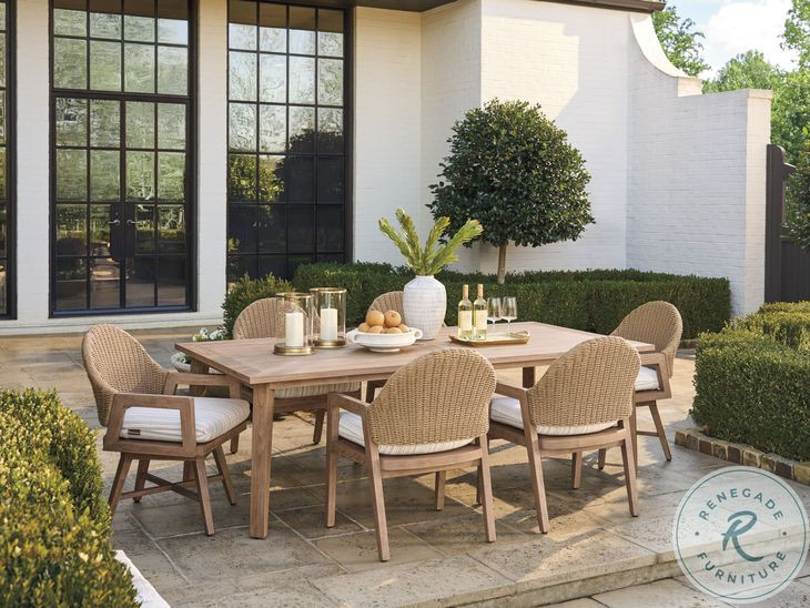 Isle of Palms Mocha Teak Rectangular Outdoor Dining Table