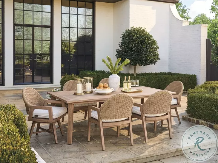 Isle of Palms Mocha Teak Rectangular Outdoor Dining Table