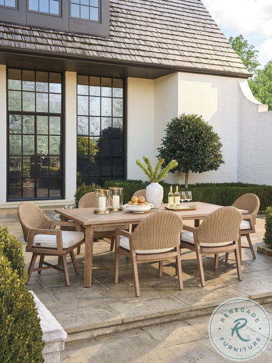 Isle of Palms Mocha Teak Rectangular Outdoor Dining Table