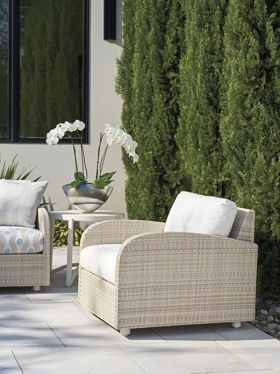 Sand Dune Cream Upholstered Outdoor Lounge Chair