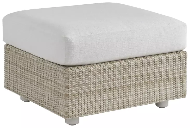 Sand Dune Cream Upholstered Outdoor Rectangular Ottoman