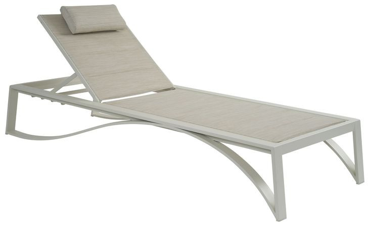 Sand Dune Brown Outdoor 83" Chaise with Pillow