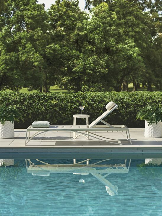 Sand Dune Brown Outdoor 83" Chaise with Pillow