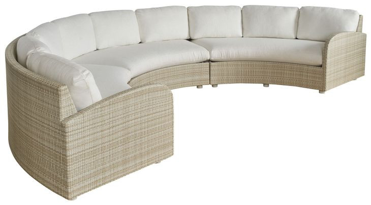 Sand Dune White Outdoor 3 Piece Modular Sectional