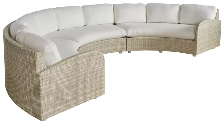 Sand Dune White Outdoor 3 Piece Modular Sectional