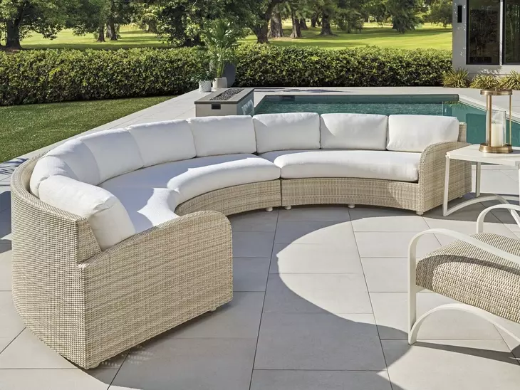 Sand Dune White Outdoor 3 Piece Modular Sectional