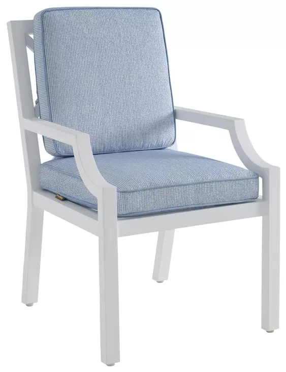 Island Classic Blue Upholstered Outdoor Arm Chair