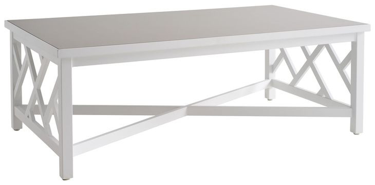 Island Classic Cream and Gray Outdoor Rectangular Quartz Top Cocktail Table