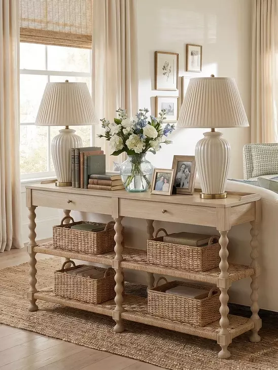 Haven Sun Oak Rectangular Console Table