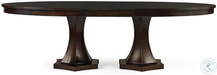 Tribeca American Walnut 80" Double Extendable Pedestal Dining Table