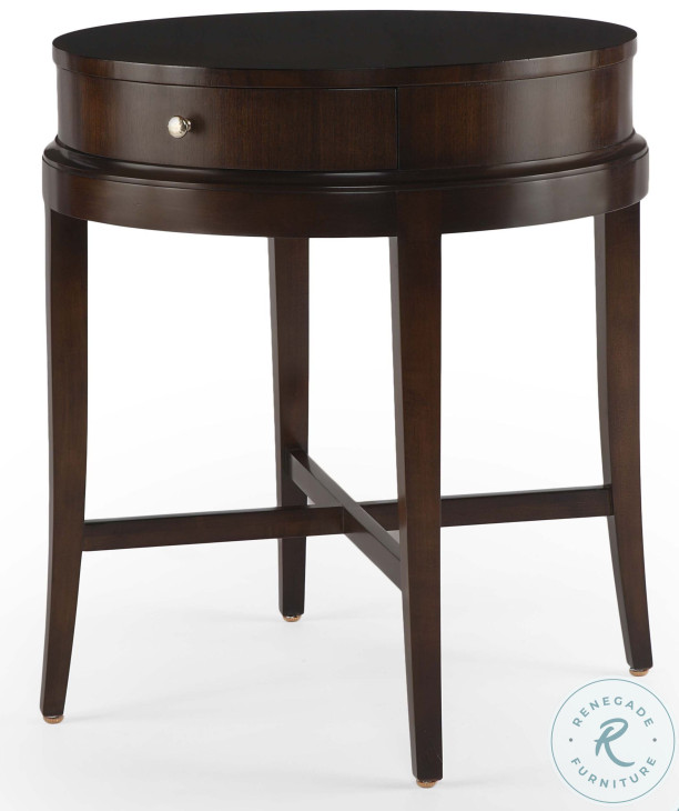 Tribeca American Walnut Round Lamp Table