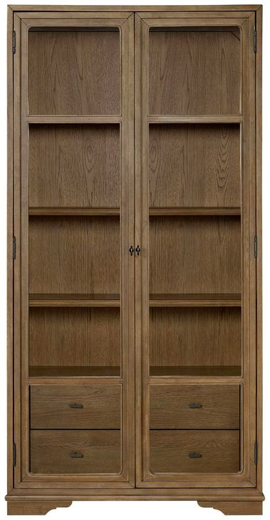 Magnolia Almond 2 Glass Door Tall Display Cabinet
