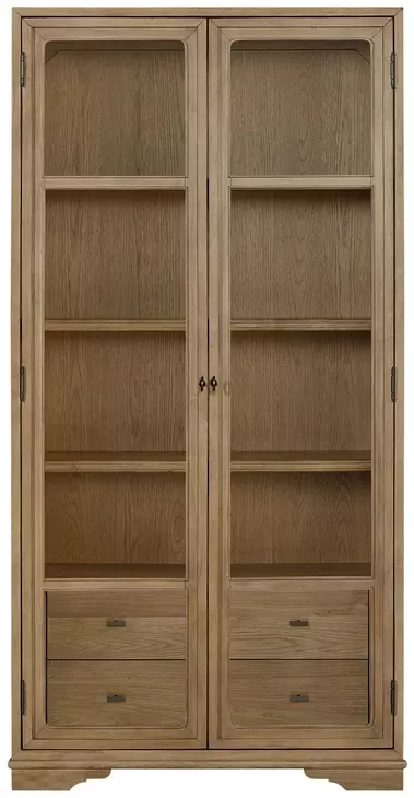 Magnolia Cashew 2 Glass Door Tall Display Cabinet