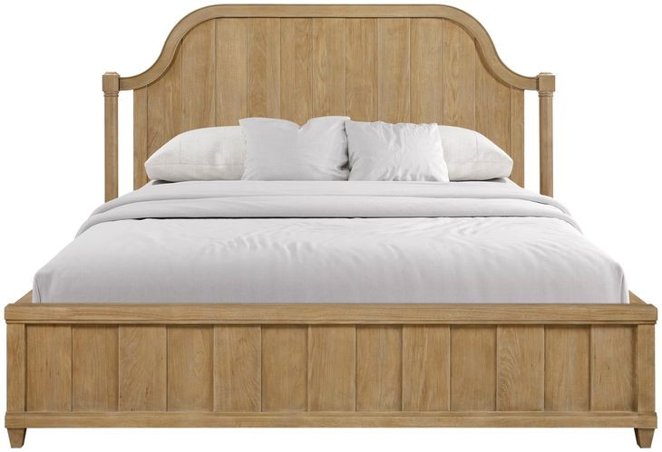 Magnolia Cashew Queen Planked Panel Bed