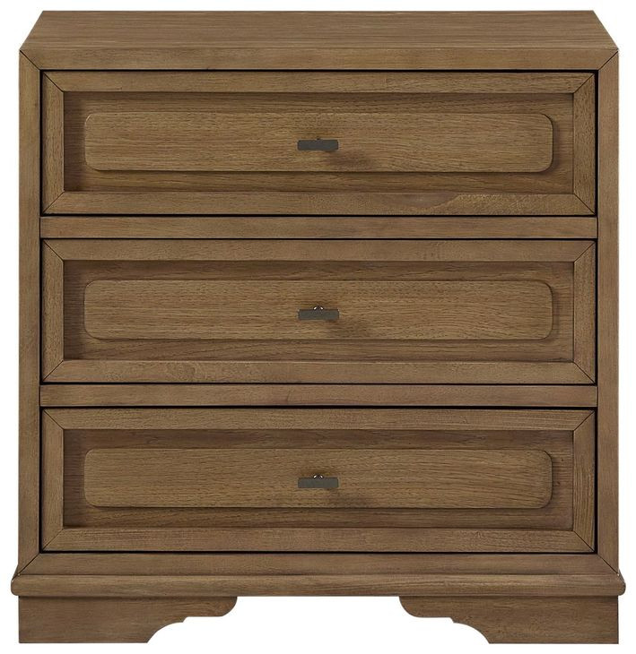 Magnolia Almond 3 Drawer Nightstand with USB Charging
