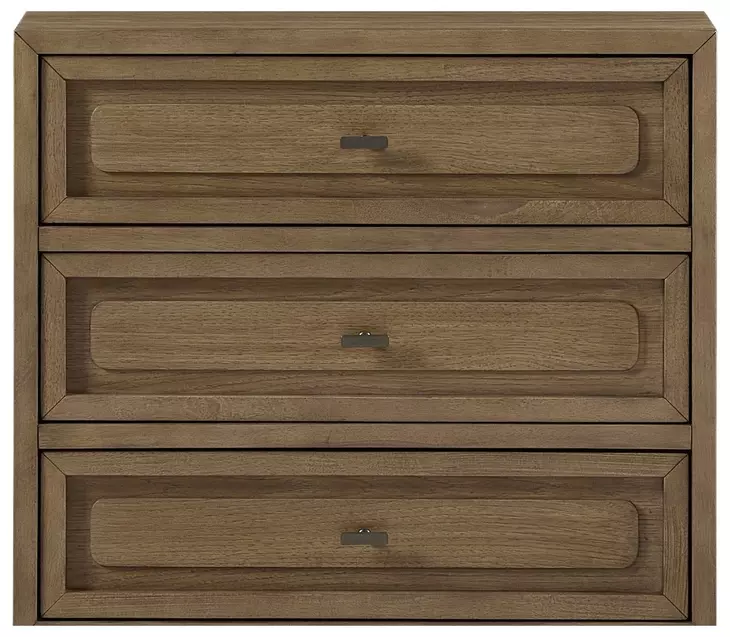 Magnolia Almond 3 Drawer Nightstand with USB Charging