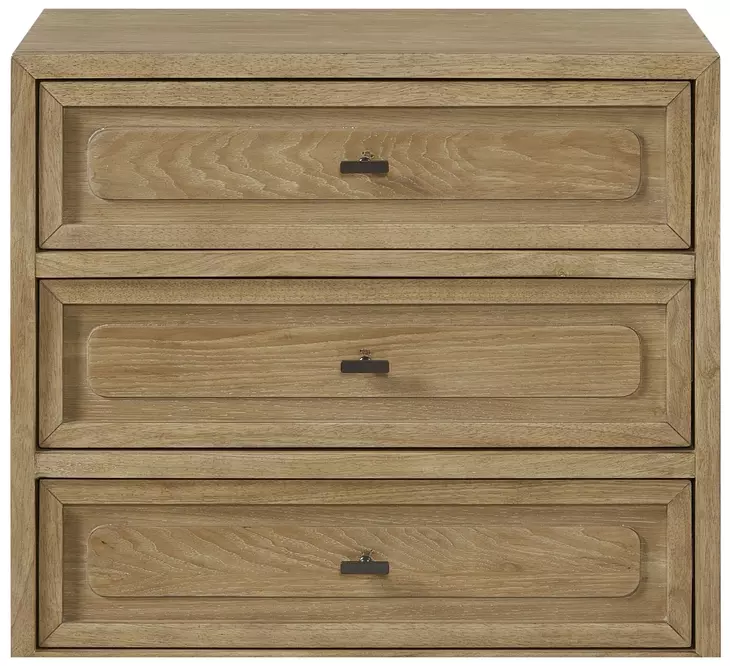Magnolia Cashew 3 Drawer Nightstand with USB Charging