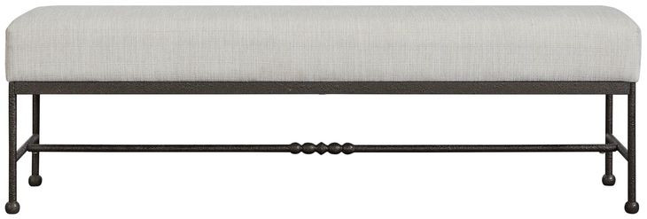 Magnolia White Upholstered Bed Bench