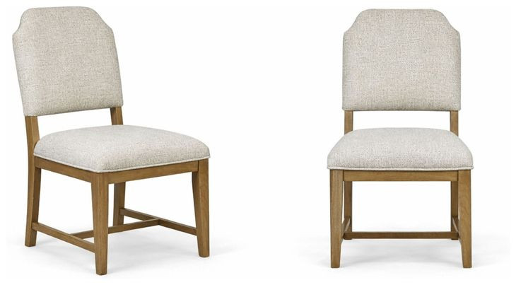Magnolia Gray and Almond Upholstered Side Chair Set of 2