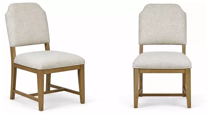 Magnolia Gray and Almond Upholstered Side Chair Set of 2