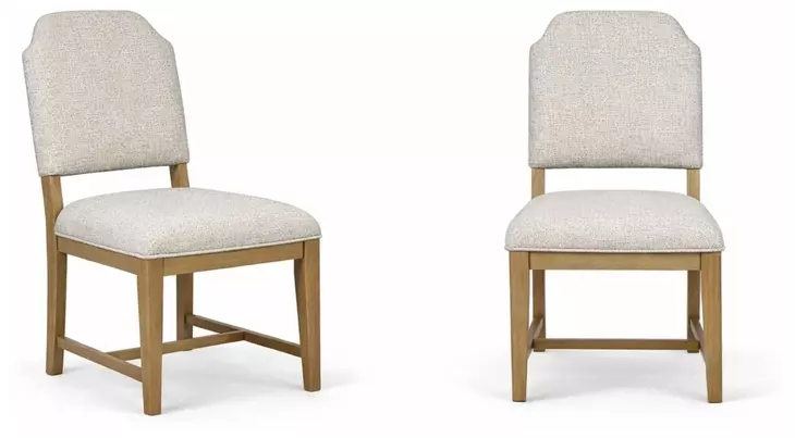 Magnolia Gray and Cashew Upholstered Side Chair Set of 2