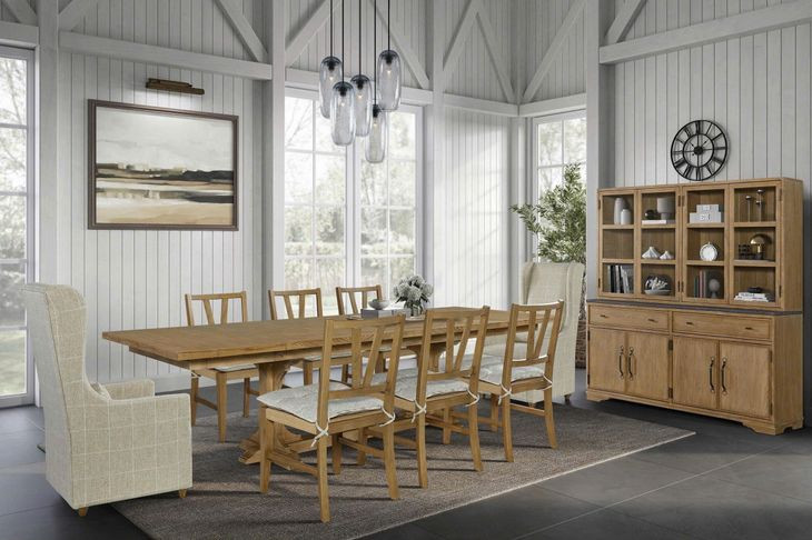 Magnolia Gray Upholstered Host Chair with Pillow Set of 2