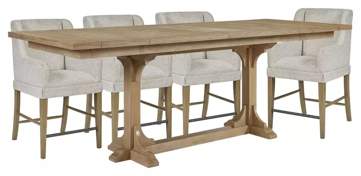 Magnolia Cashew Extendable Rectangular Counter Height Dining Room Set
