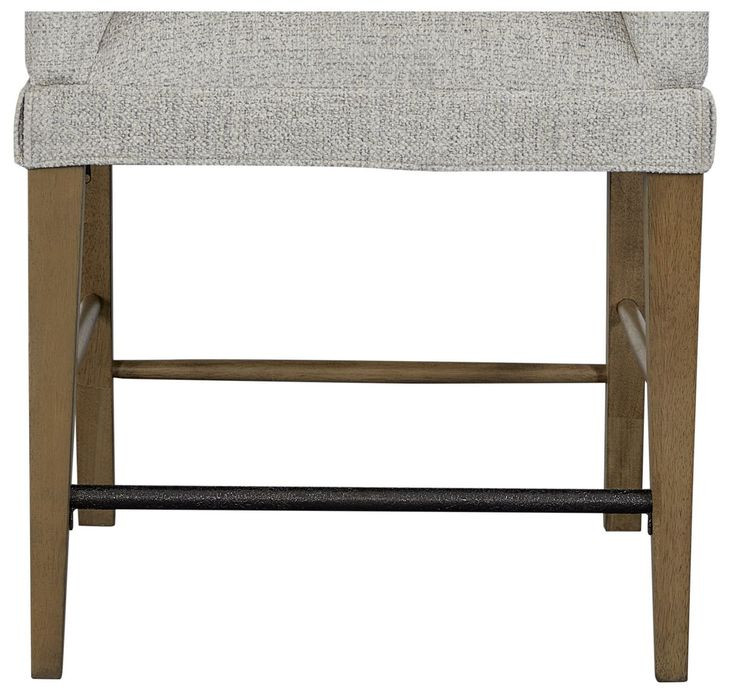 Magnolia Gray and Almond Upholstered Counter Height Stool Set of 2