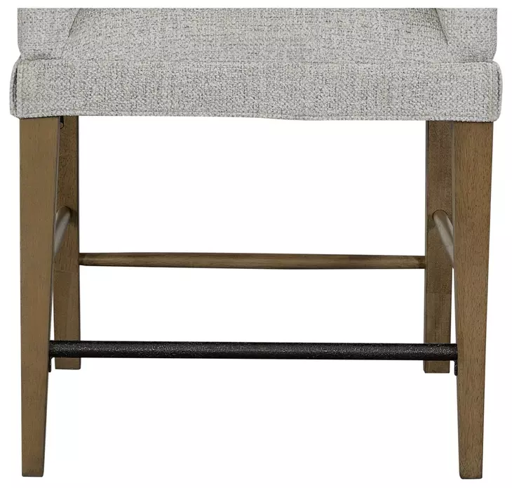 Magnolia Gray and Almond Upholstered Counter Height Stool Set of 2