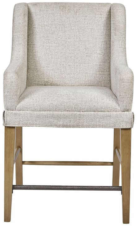 Magnolia Gray and Cashew Upholstered Counter Height Stool Set of 2