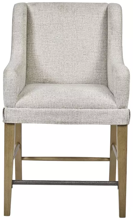 Magnolia Gray and Cashew Upholstered Counter Height Stool Set of 2