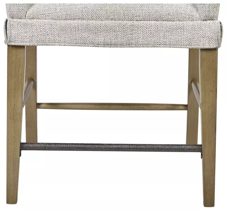 Magnolia Gray and Cashew Upholstered Counter Height Stool Set of 2