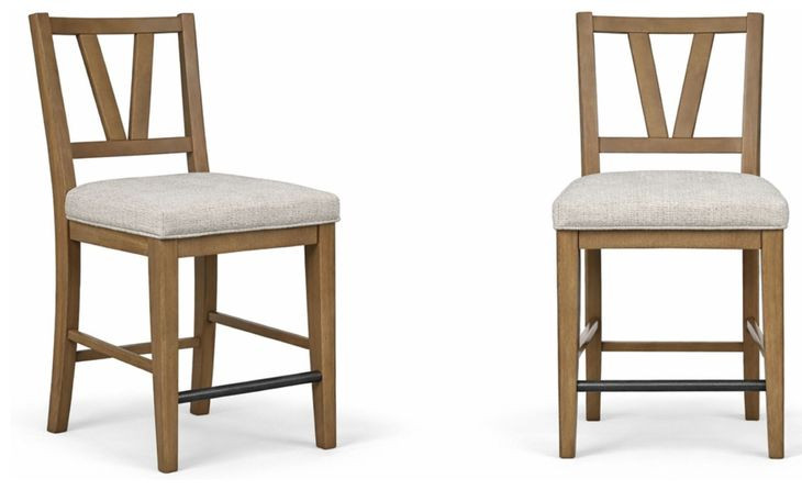Magnolia Almond Counter Height Slat Back Chair Set of 2