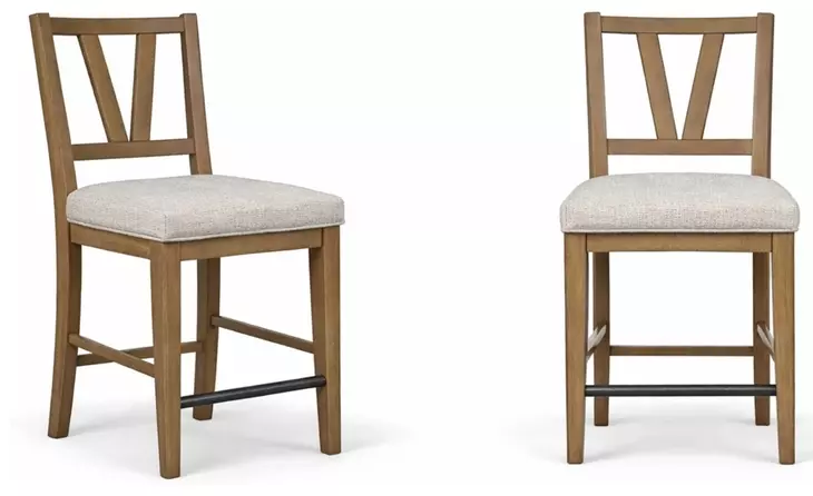 Magnolia Almond Counter Height Slat Back Chair Set of 2