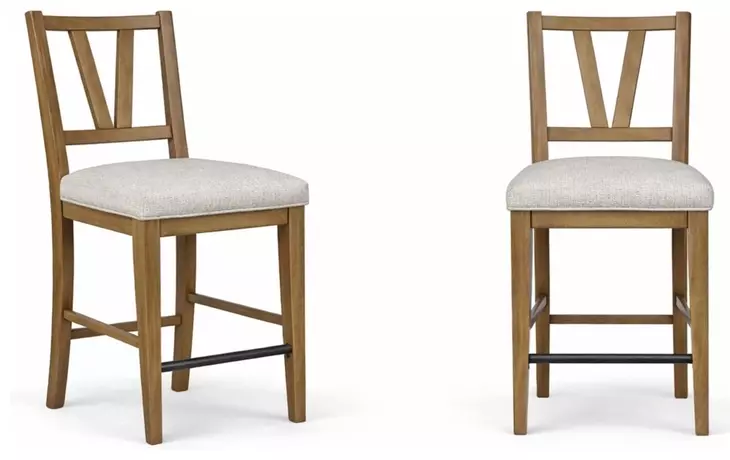 Magnolia Cashew Counter Height Slat Back Chair Set of 2