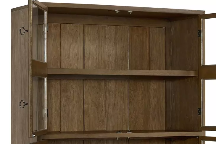 Magnolia Almond 4 Glass Door Bookcase