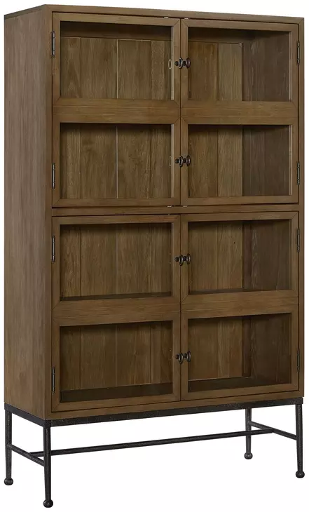 Magnolia Almond 4 Glass Door Bookcase