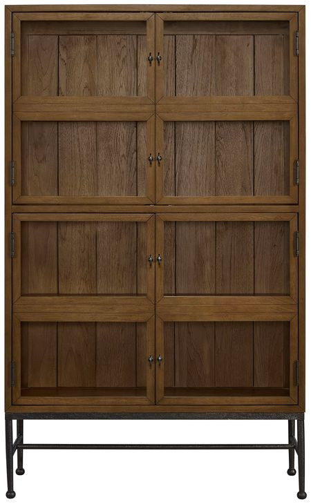Magnolia Almond 4 Glass Door Bookcase