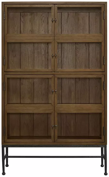 Magnolia Almond 4 Glass Door Bookcase