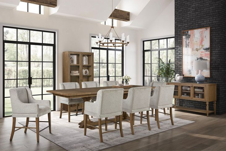 Magnolia Almond Extendable Rectangular Counter Height Dining Room Set