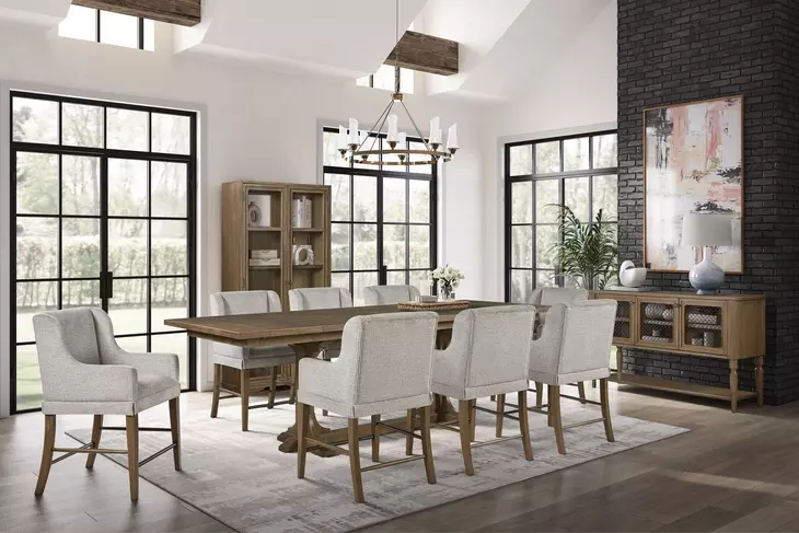 Magnolia Almond Extendable Rectangular Counter Height Dining Room Set