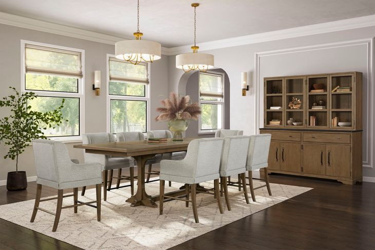 Magnolia Almond 8 Door Hutch and Buffet