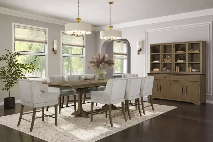 Magnolia Almond Extendable Rectangular Counter Height Dining Room Set