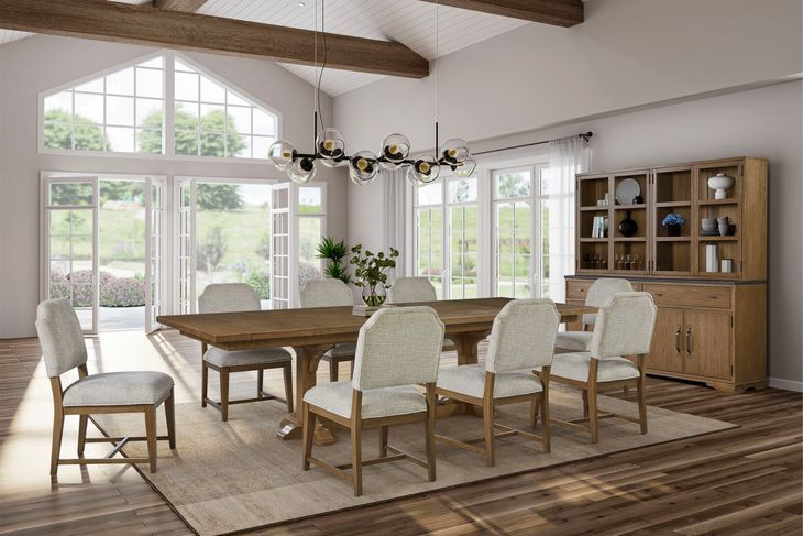 Magnolia Almond 8 Door Hutch and Buffet