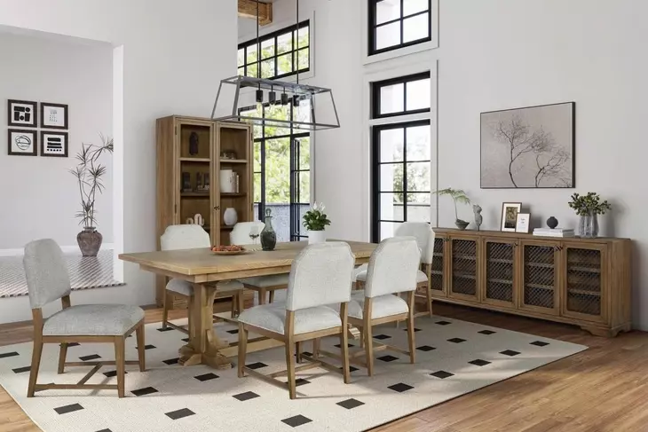Magnolia Cashew 114" Extendable Rectangular Dining Table