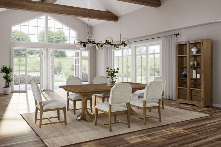 Magnolia Almond 2 Glass Door Tall Display Cabinet
